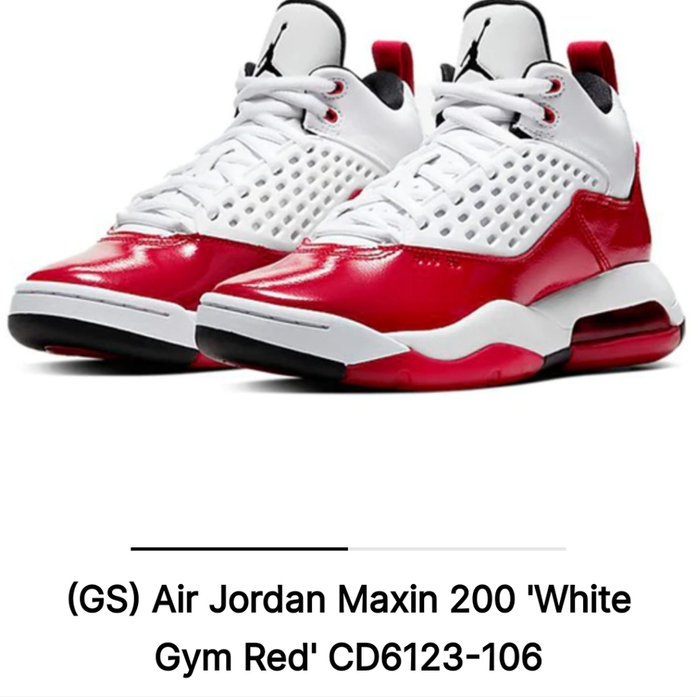 Jordan jumpman maxin 200 9.5 mens red and white